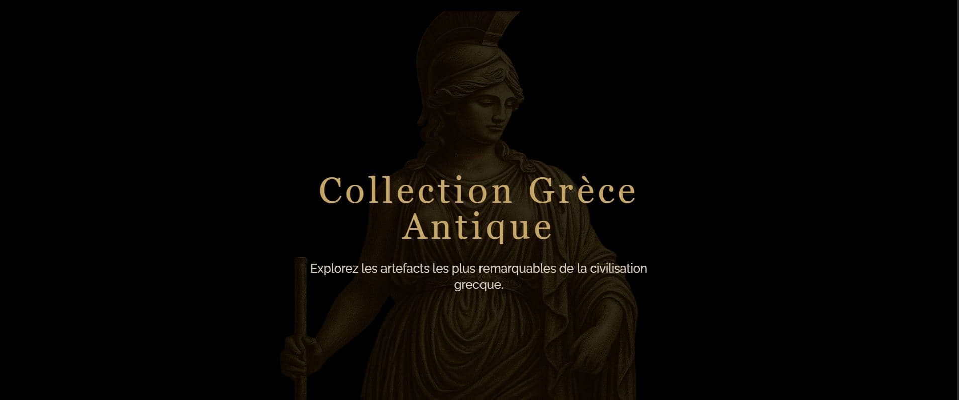 EIDOS_HISTORIA — hero catalogue — entrée collections